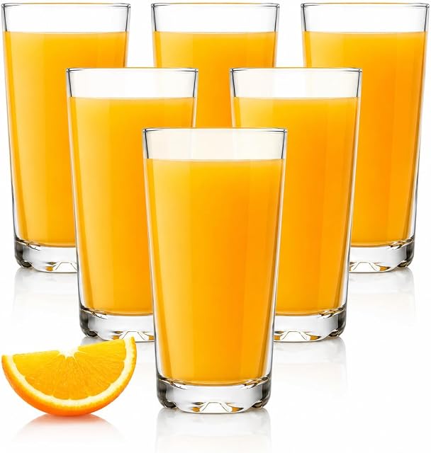 ova durable glass tumbler set 300ml transparent drinking glasses for juice water