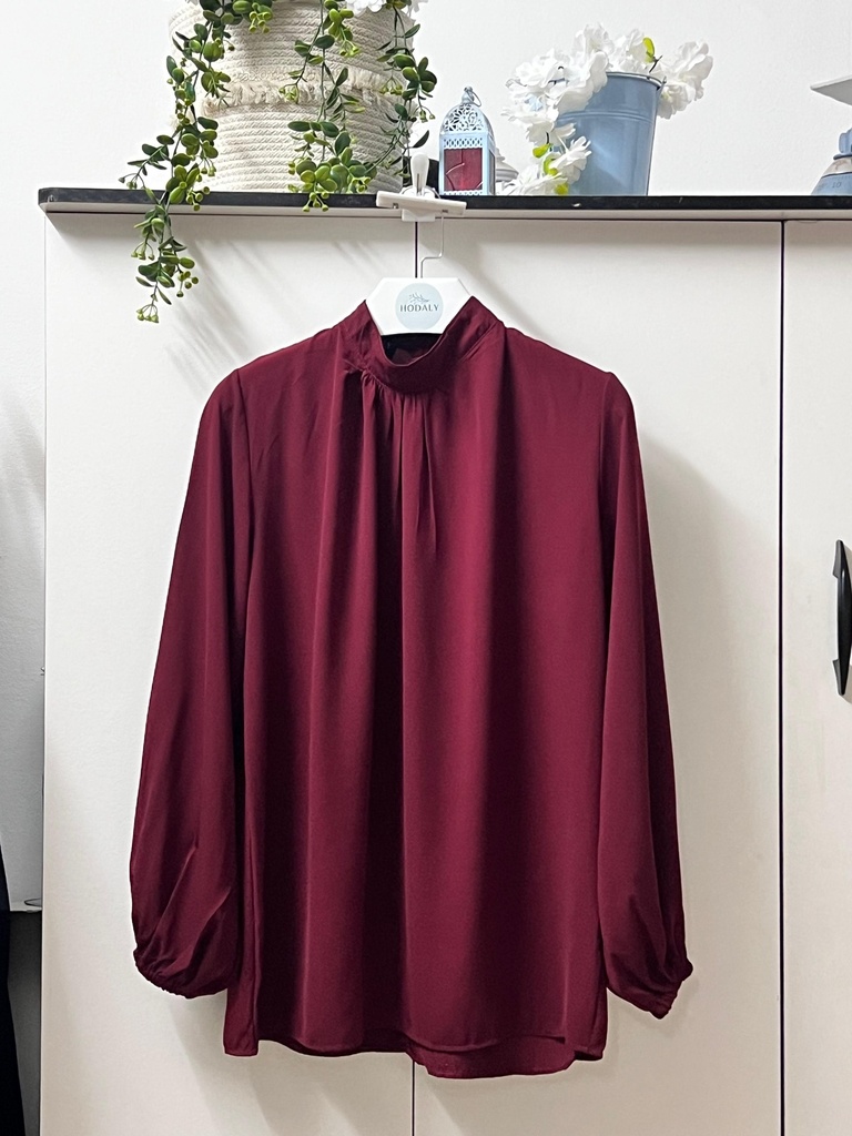 Amalia  Blouse - Burgundy