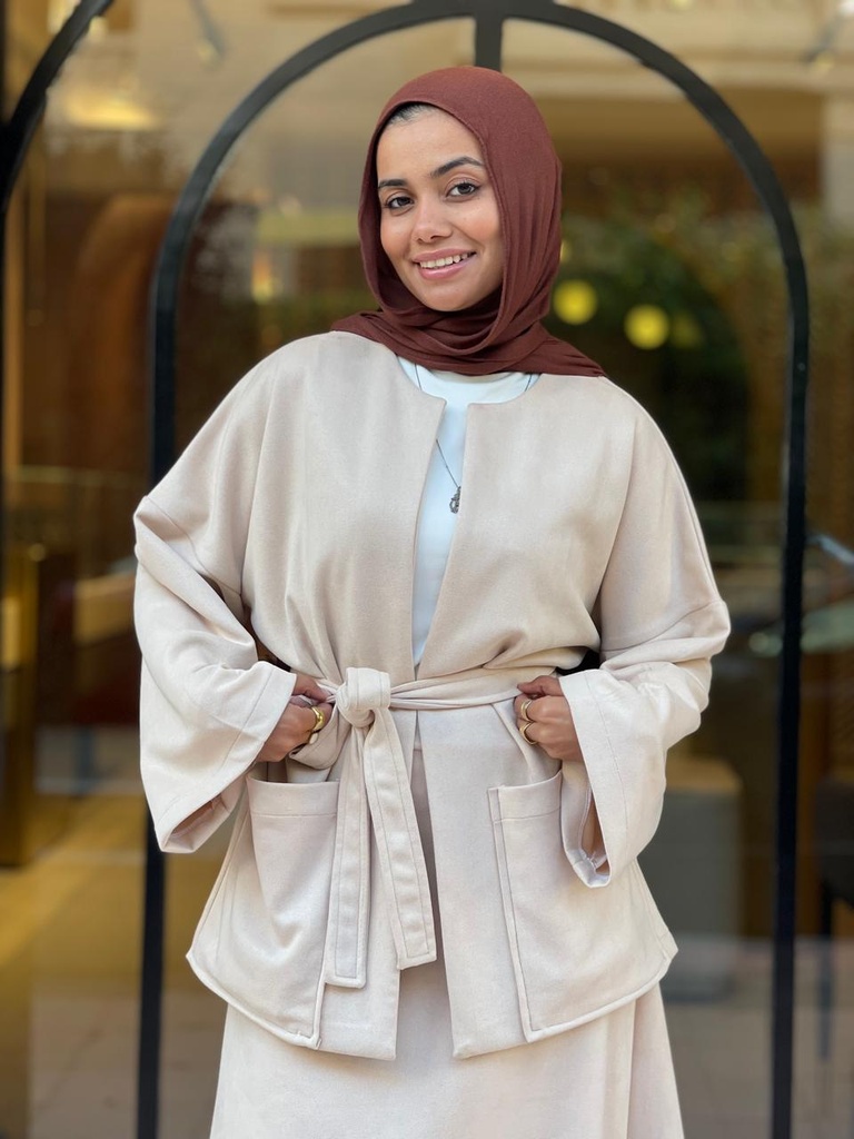 Malika Suede Jacket - Beige