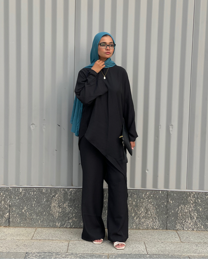 Afnan Linen Pants - Black