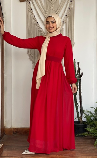 Flowy Dress -Red