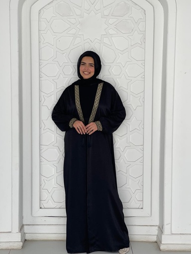 Islamic Golden Kimono-Black