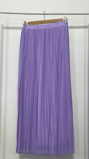 Plain Chiffon Pleated Skirt -Lilac