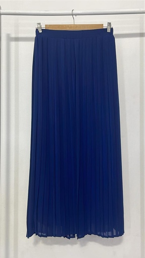 Plain Chiffon Pleated Skirt -Navy
